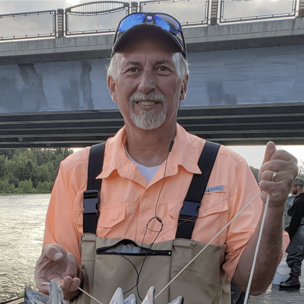 Man holding fish