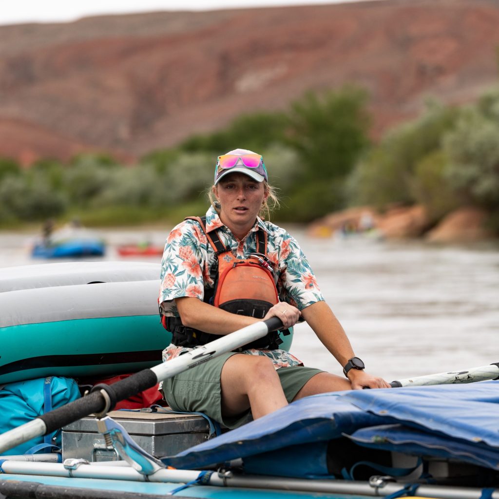 Woman kayaking