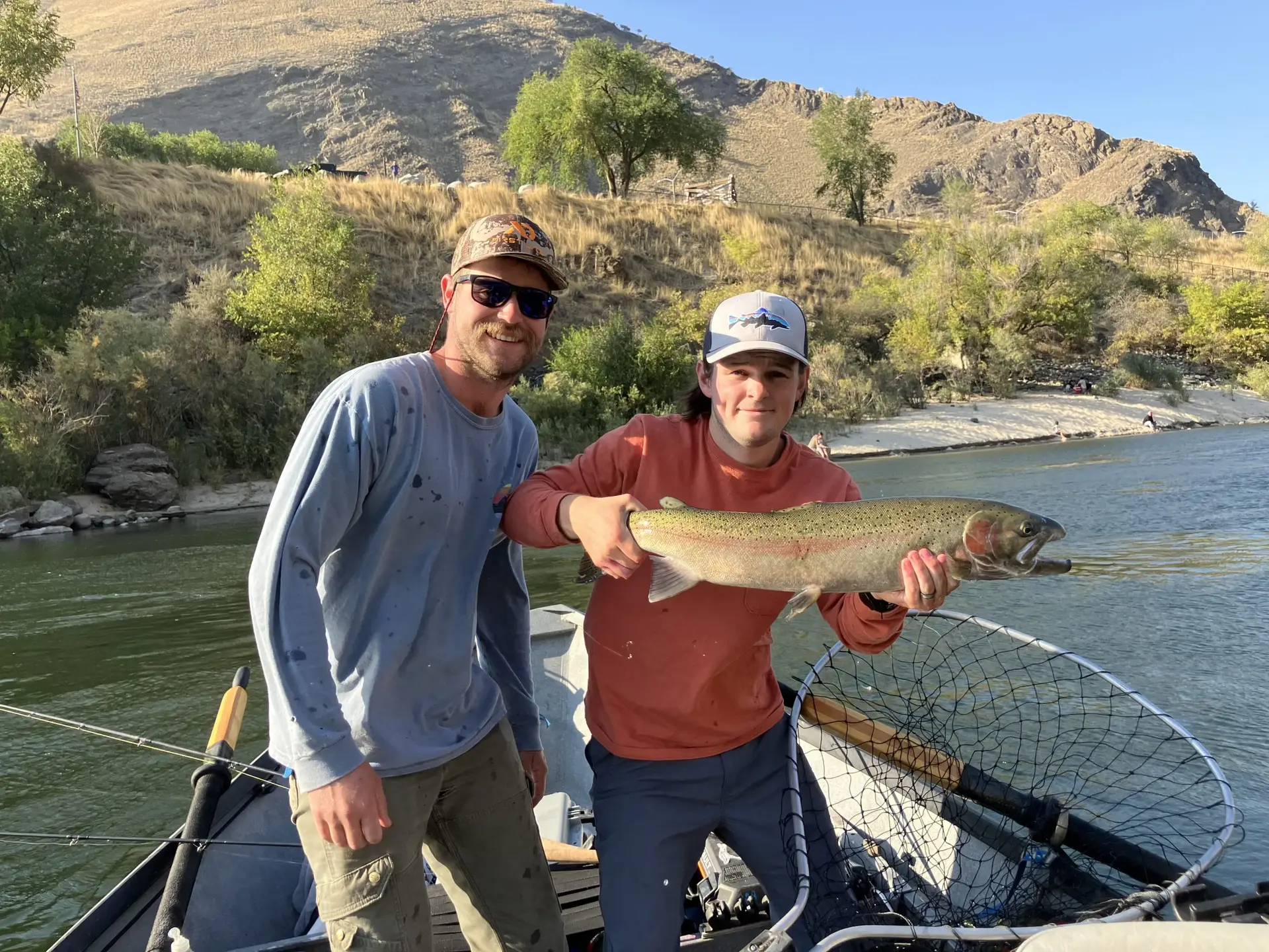 Two men fishing